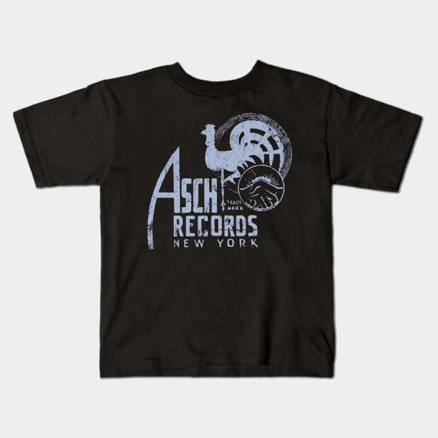 Asch Records Kids T-Shirt by MindsparkCreative